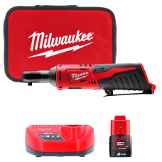 Гайкокрут кутовий акумуляторний 1/4 MILWAUKEE, M12 IR-201B, 40Нм (+ заряд.пристрій, 1 акум.Х 2Аг, сумка для інструментів)