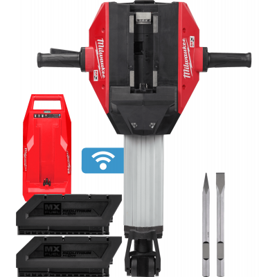 Молоток відбійний акумуляторний MILWAUKEE, MXF DH2528H-602 (68Дж) (зарядний пристірй MXF C, 2 акумулятори MXF XC406 6Аг)