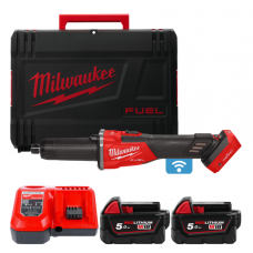 Шліфмашина пряма акумуляторна безщіткова MILWAUKEE, M18 FDGROVB-502X (зарядний пристрій M12-18 FC, 2 акумулятори М18 В5 5Аг, HDк