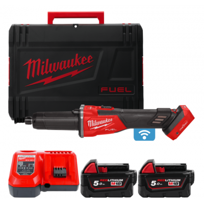 Шліфмашина пряма акумуляторна безщіткова MILWAUKEE, M18 FDGROVB-502X (зарядний пристрій M12-18 FC, 2 акумулятори М18 В5 5Аг, HDк
