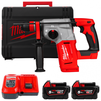 Перфоратор акумуляторний безщітковий SDS PLUS FIXTEC M18 BLHX-502X MILWAUKEE (+ заряд.пристрій, 2 акум., кулачковий патрон, бічн