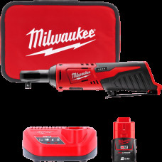 Гайкокрут кутовий акумуляторний 3/8 MILWAUKEE, M12 IR-201B, 47Нм, (+ заряд.пристрій, 1 акум.Х 2Аг, сумка для інструментів)