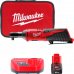 Гайкокрут кутовий акумуляторний 3/8" MILWAUKEE, M12 IR-201B, 47Нм, (+ заряд.пристрій, 1 акум.Х 2Аг, сумка для інструментів)