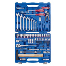 Набір інструментів універсальний 77 од. 1/4"+1/2" 12-ти грані KING TONY в пластиковому кейсі