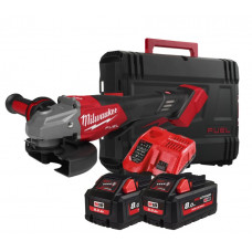 Шліфмашина кутова - болгарка акумуляторна безщіткова MILWAUKEE, M18 FHSAG125XPDB2-802X, діаметр 125мм (зарядний пристрій М12-18