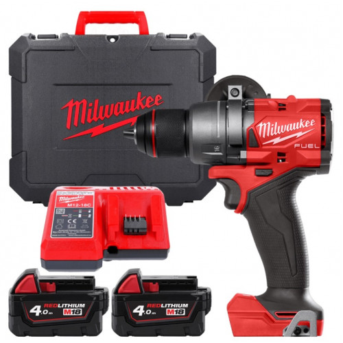 Дриль-шуруповерт з ударом акумуляторний безщітковий MILWAUKEE, M18 FPD3-402С, 158Нм (зарядний пристрій М12-18 С, 2 акумулятори М Дриль-шуруповерт з ударом акумуляторний безщітковий MILWAUKEE, M18 FPD3-402С, 158Нм (зарядний пристрій М12-18 С, 2 акумулятори М