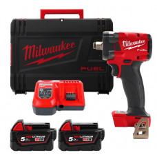 Гайковерт акумуляторний безщітковий 1/2'' MILWAUKEE, M18 FIW2P12-502X, 339Нм, з піном (зарядний пристрій M12-18 FC, 2 акумулятор