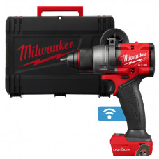 Дриль-шуруповерт акумуляторний безщітковий MILWAUKEE, M18 ONEDD3-0X, 158Нм (каркас, кліпса для ременя, бічна рукоять, HDкейс)