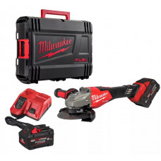 Шліфмашина кутова - болгарка акумуляторна безщіткова MILWAUKEE, M18 FHSAG125XB2-802X, діаметр 125мм (зарядний пристрій M12-18 FC