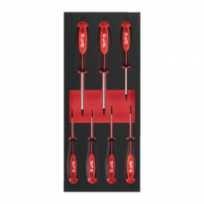 Ложемент з викрутками MILWAUKEE з тригранною рукояткою, TORX (7шт) (45х175,8х417мм) для візків