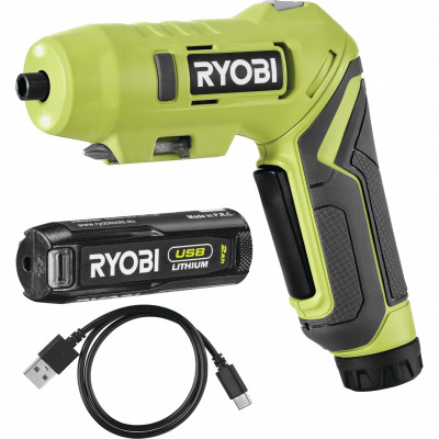Викрутка акумуляторна RYOBI USB Lithium RSDP4-120G 4В (1х2Аг) 5Нм, 200об/хв