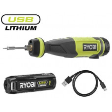 Паяльник акумуляторний Ryobi USB Lithium RSI4-120G 4В (1х2Аг) 460°С, LED підсвітка