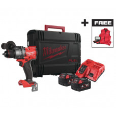 Дриль-шурупокрут з ударом акумуляторний MILWAUKEE, M18 FPD3MC-502X, 158Нм, (ЗП+2акум.Х5Аг+HDкейс)+M18 ALIS-0+жилетка