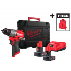 Дриль-шуруповерт акумуляторна безщіткова ударна MILWAUKEE M12 FPD2MC-602X (45 Нм)(ЗУ+2Х6Ач+HDкей)