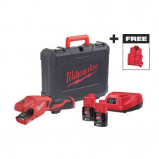 Труборіз акумуляторний по нержавіючій сталі MILWAUKEE M12 PCSSMC-202C + жилет