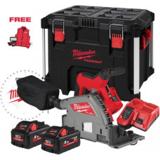 Пила дискова занурювальна акумуляторна безщіткова MILWAUKEE M18 FPS55MC-552P PACKOUT M18 ALIS-0+жилетка