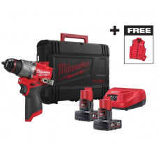 Дриль-шуруповерт акумуляторна безщіткова ударна MILWAUKEE M12 FPD2MC-602X (45 Нм)(ЗУ+2Х6Ач+HDкей)
