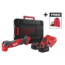 Інструмент багатофункціональний акумуляторний MILWAUKEE, M18 FMTMC-502X(+зар.пр., 2 акум.Х 5Аг, HDкейс) + M18 ALIS-0 + жилетка