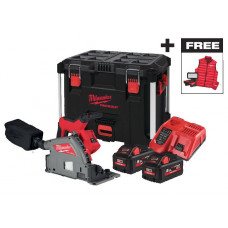 Пила дискова занурювальна акумуляторна безщіткова MILWAUKEE M18 FPS55MC-552P PACKOUT M18 ALIS-0+жилетка