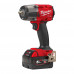 Гайкокрут акумуляторний безщітковий 3/8'' MILWAUKEE, M18 FMTIW2F38-502X, 813Нм, з кільцем (зарядний пристрій M12-18 FC, 2 акумул