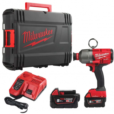 Гайковерт акумуляторний безщітковий 7/16'' Hex MILWAUKEE, M18 ONEFHIWH716-502X, 1017Нм (зарядний пристрій M12-18 FC, 2 акумулято
