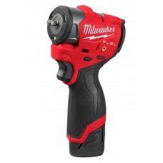 Гайковерт акумуляторний безщітковий 1/4'' MILWAUKEE, M12 FSCIWF14-252X, 136Нм, з кільцем (зарядний пристрій С12 С, 2 акумулятори