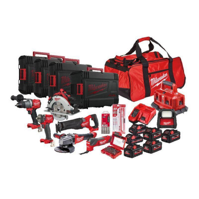 Набір інструментів акумуляторних MILWAUKEE, M18PP8B-586P (ЗП M12-18 FC и M1418 C6, акумулятори M18 HB 8Аг - 2шт, M18 HB5.5 5Аг -