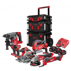 Набір інструментів акумуляторних MILWAUKEE, M18 FPP8C-553P (набір кейсів PACKOUT 4932464244, 3 акумулятори M18 HB55 5,5 Аг, заря