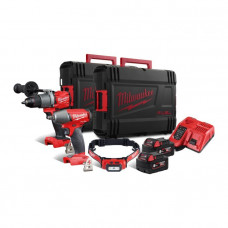 Набір інструментів акумуляторних MILWAUKEE, M18 FPP2C2-502XL (зарядний пристрій, 2 акумулятора M18 B5 5Аг, дриль-шуруповерт з уд