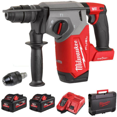 Перфоратор акумуляторний безщітковий SDS-PLUS MILWAUKEE, M18 ONEFHX-552, 2,5Дж (зарядний пристрій М12-18 FC, 2 акумулятори М18 Н