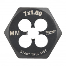 Плашка шестигранна MILWAUKEE, М7-1,00мм