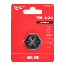 Плашка шестигранна MILWAUKEE, М8-1,00мм