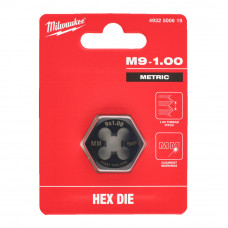 Плашка шестигранна MILWAUKEE, М9-1,00мм