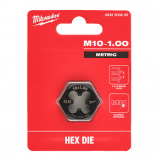 Плашка шестигранна MILWAUKEE, М10-1,00мм