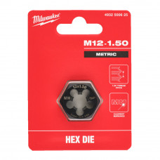 Плашка шестигранна MILWAUKEE, М12-1,50мм