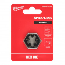Плашка шестигранна MILWAUKEE, М12-1,25мм