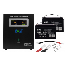 ДБЖ / Інвертор Volt Polska SINUS PRO 2500 W 24/230V 1800/2500W + Акумулятор VOLT AGM 100Ah 2 шт