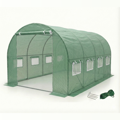 Садова теплиця парник LEOBRO Garden 10м² Green 4х2,5 м (LB-G103-GRN)