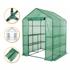 Стелаж-теплиця LEOBRO 143x143x195 см на 8 полиць Green (LB-G122)