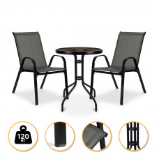 Комплект садових меблів LEOBRO Comfort 2 крісла + круглий столик (LB-1052)
