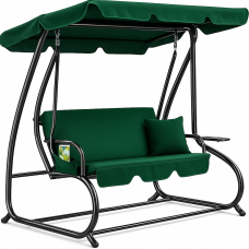 Велика гойдалка з подушками LEOBRO Luxury Green (LB-1043)