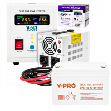 Аварійний комплект Volt Polska SINUS PRO 800 E 12/230V 500/800W + Акумулятор Green Cell AGM VRLA 100Ah 12V