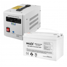 ДБЖ/Інвертор Volt Polska SINUS PRO 800 E 12/230V 500/800W + Акумулятор гелевий 4SUN MAXX GEL 120 Ah