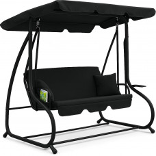 УЦІНКА! Велика гойдалка з подушками LEOBRO Luxury Black (HT-186B Black)