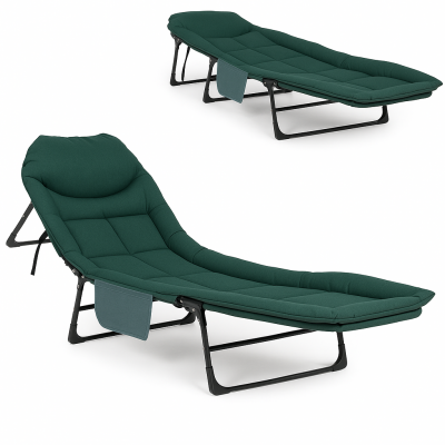 Розкладне ліжко (розкладачка) з вбудованим матрацом LEOBRO Green (LB-FB-M1-GRN)