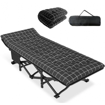 Розкладачка для туризму LEOBRO з товстим оксамитовим матрацом (LB-CC-L2-PAT)