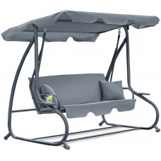 Велика гойдалка з подушками LEOBRO Luxury Grey (LB-1042)