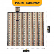 Килимок водонепроникний LEOBRO для пікніка та пляжу XXL 200 x 200 см (LB-1092)