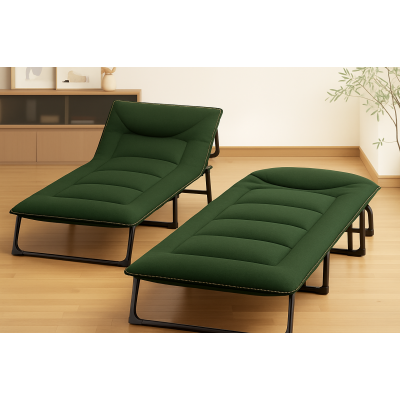 Розкладне ліжко (розкладачка) з вбудованим матрацом LEOBRO Green (LB-FB-S1-GRN)