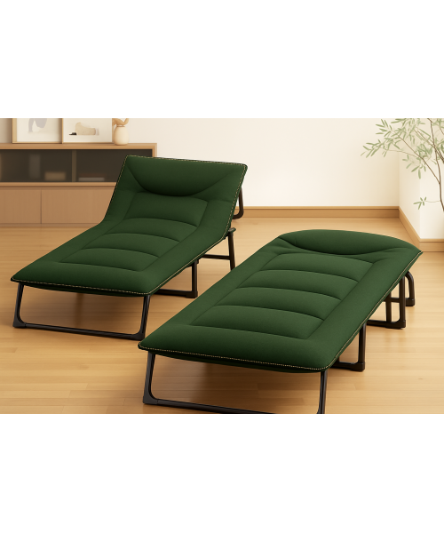 Розкладне ліжко (розкладачка) з вбудованим матрацом LEOBRO Green (LB-FB-S1-GRN) Розкладне ліжко (розкладачка) з вбудованим матрацом LEOBRO Green (LB-FB-S1-GRN)